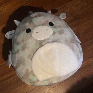 Gray and White Stuffed Animal Plush Toy